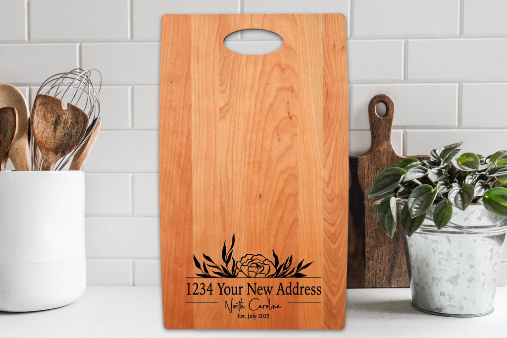 Custom Engraved Split Address 20x12 Charcuterie Cutting Board