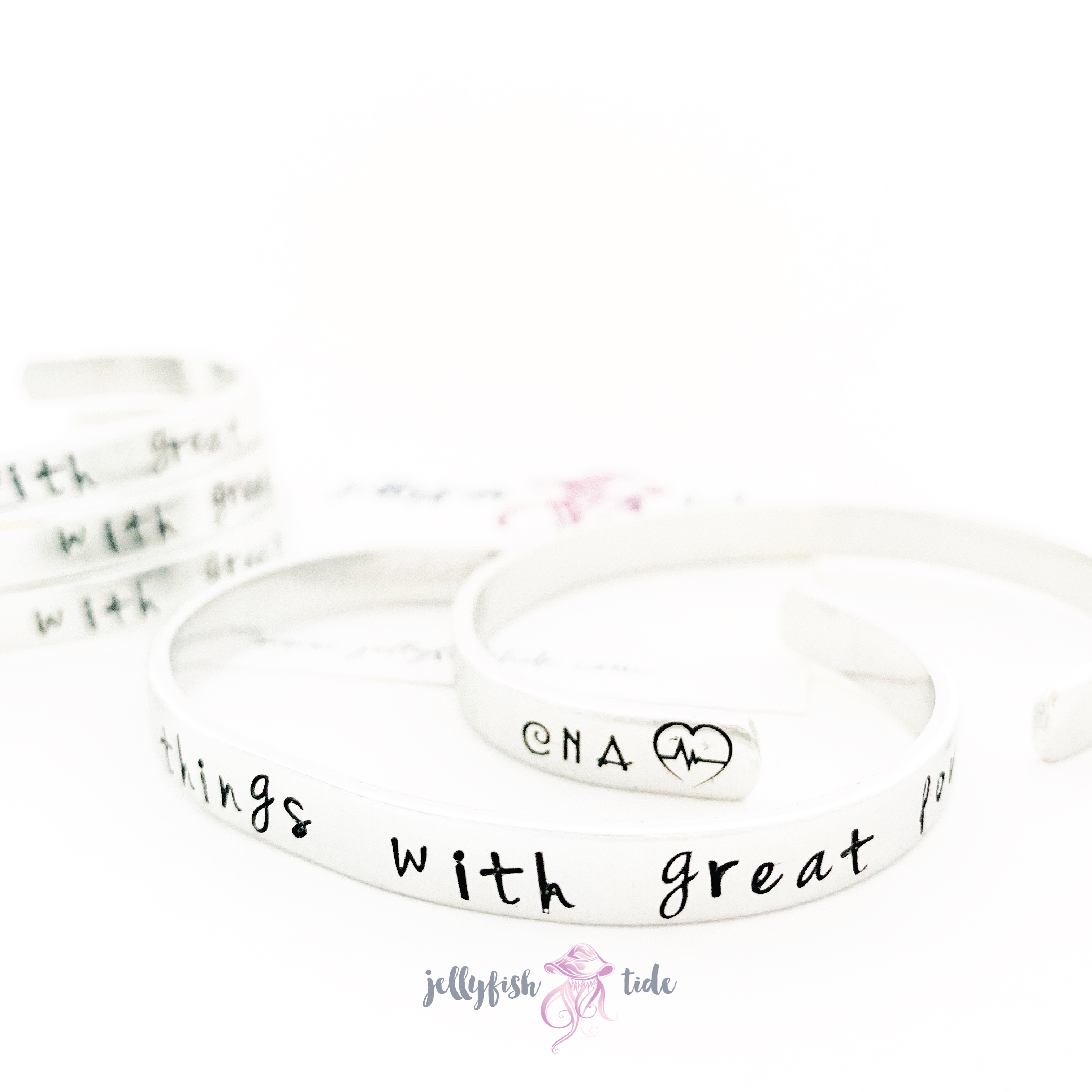 Design Your Own Hand Stamped Aluminum Cuff Bracelet